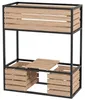 Outsunny Hochbeet aus Holz, 2-Stufiger Blumenkasten mit Produktbild-Vorschau 1