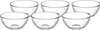 A set of six clear glass bowls arranged in two rows. Anteprima dell’immagine prodotto