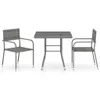 The Living Store 3-tlg. Garten-Essgruppe Poly Rattan Produktbild-Vorschau 3