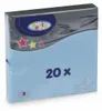 80x Servietten 33 x 33 cm 1/4-Falz 3-lagig hellblau Produktbild-Vorschau 2