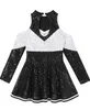 Mädchen Cheerleader Kostüm – Größe 128 cm | Glitzerndes Produktbild-Vorschau 5