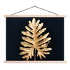 MuchoWow® Textilposter Blätter - Herbst - Gold - Schwarz - Produktbild-Vorschau 1