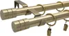 A close-up studio shot of a double curtain rod set. Produktbild-Vorschau
