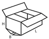 1x Faltkarton  600x400x160mm (Außenmaß) 1-wellig Dickwelle Produktbild-Vorschau 3