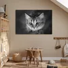 MuchoWow® Poster Tierprofil riechende Katze in schwarz und Produktbild-Vorschau 6