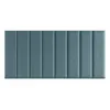 A teal upholstered wall panel with vertical stitching, presented against a white background. Anteprima dell’immagine prodotto