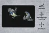 MuchoWow® Mauspad Mousepad Vögel - Federn - Schwarz 27x18 Produktbild-Vorschau 2