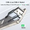 2 Stück 2m USB C Kabel 3.1A Nylon Schnellladung für iPhone Produktbild-Vorschau 2