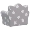 vidaXL Detská pohovka Light Grey s hviezdami Soft Plush Náhľad obrázku produktu 5