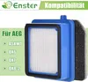 A product image showing a vacuum cleaner filter with compatibility information and branding. Produktbild-Vorschau