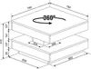 Table basse Soho 78x78 cm avec plateau extensible - Voir les images du produit 8