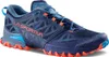 La Sportiva Bushido III Trailrunning-Schuh in Blau mit orangefarbenen Akzenten; Low Cut Design. Produktbild-Vorschau