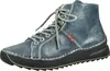 A single blue Rieker women's boot with laces is shown against a white background. Voir les images du produit
