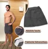 Herren Saunakilt Frottee, grau, 100% Baumwolle, L/XL Produktbild-Vorschau 3