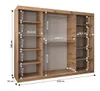Šatní skříň se zrcadlem ANNA - šířka 250 cm, dub sonoma Náhled obrázku produktu 3