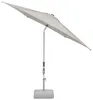 A light gray patio umbrella with a square base, shown against a white background. Produktbild-Vorschau