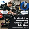 NTG Rollhocker Höhenverstellbar bis 55 cm – Werkstatthocker Produktbild-Vorschau 2