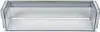 A clear, front-facing studio shot of a transparent plastic refrigerator shelf. Náhľad obrázku produktu