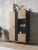 Bettso Vitrinenschrank Vitrine Glas Glasvitrine Kommode mit Produktbild-Vorschau 2