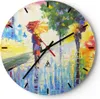 Wanduhr - Rund - Glasuhr - Park Straße Regen - 30x30cm - Produktbild-Vorschau 1