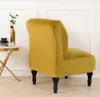 Armless Chair Slipcover Stretch Samt Elasthan Stuhlbezüge  Produktbild-Vorschau 4