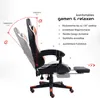 A gaming chair is shown with diagrams and text highlighting its features. Produktbild-Vorschau