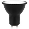A black LED light bulb with a white interior and silver connectors is shown against a white background. Náhled obrázku produktu