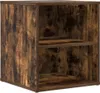A cube-shaped shelf unit with a rustic wood finish. Náhľad obrázku produktu