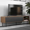 Armoire TV en noyer et gris anthracite, 165 x 40 x 46 Voir les images du produit 2