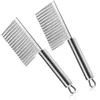 com-four® 2x Wellenschneider - Riffelmesser aus rostfreiem Produktbild-Vorschau 8