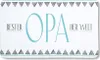 A breakfast board with the text "Bester Opa der Welt" (Best Grandpa in the World) and decorative triangular patterns. Produktbild-Vorschau