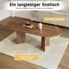 A dining table in a room setting, with text overlays highlighting features. Náhľad obrázku produktu
