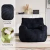 Sitzsack mit Cordbezug 100x94x70 cm | Memory-Schaum-Flocken Produktbild-Vorschau 3