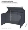 osoltus Gerätehaus Fahrradgarage Fahrradbox Anthrazit 200 x Produktbild-Vorschau 3