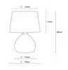 A line drawing of a table lamp with dimensions indicated. Náhled obrázku produktu