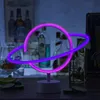LED NEON Figur PLANET - Neonlicht - H: 24cm - Batterie oder Produktbild-Vorschau 3