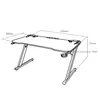 A diagram of a computer gaming desk with dimensions indicated. Anteprima dell’immagine prodotto