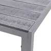 7-tlg Gartenmöbel Set Alu Polywood 180x90x74cm + 6 Klappstühle Silber Produktbild-Vorschau