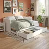 AUSZIEHBETT MONA mit Schublade-bett 2x80x200 - Weiß Produktbild-Vorschau 1