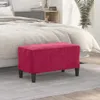 vidaXL Sitzbank Weinrot 70x35x41 cm Samt Produktbild-Vorschau 2