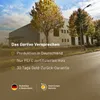 A building with trees in front of it, with text overlay describing product features. Produktbild-Vorschau