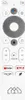 A white remote control for a smart TV device, with various buttons and app logos. Produktbild-Vorschau