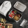 WELLGRO Edelstahl Dosen eckig - 550ml 850ml 1400ml 2400ml Produktbild-Vorschau 5