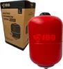 A red expansion vessel and its cardboard packaging are shown against a white background. Produktbild-Vorschau