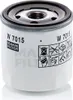 A white oil filter with black and gray branding and instructional icons. Podgląd zdjęcia produktu