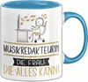 Musikredakteurin Geschenk Tasse Becher Die Frau Die Allen Produktbild-Vorschau 1