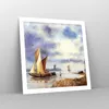 Poster - Poster ohne Rahmen - Fischer Schiff Fan - 60x60 cm Produktbild-Vorschau 7
