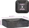 vidaXL Waschbecken Schwarz 40x40x10 cm Marmor Produktbild-Vorschau 6