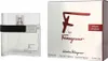 A bottle of F by Ferragamo Pour Homme eau de toilette and its packaging are displayed side-by-side against a white background. Podgląd zdjęcia produktu