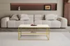 Skye Decor, Asude - Gold, Marble, Gold, Couchtisch, 95 x 42 Produktbild-Vorschau 2